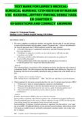 TEST BANK FOR LEWIS'S MEDICAL-SURGICAL NURSING&comma; 12TH EDITION BY MARIANN M&period;  HARDING&comma; JEFFREY KWONG&comma; DEBRA HAGLER CHAPTER 1-69 QUESTIONS AND CORRECT  ANSWERS