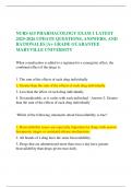  NURS 615 PHARMACOLOGY EXAM 1 LATEST 2025-2026 UPDATE QUESTIONS&comma; ANSWERS&comma; AND RATIONALES &vert;A&plus; GRADE GUARANTEE  MARYVILLE UNIVERSITY