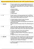 Musculoskeletal NCLEX Questions with 100&percnt; Verified Answers