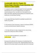 Lowdermilk 11th Ed&period; Chapter 28 Hemorrhagic Disorders Exam Questions And Answers Latest Update&period;docx