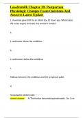 Lowdermilk Chapter 20 Postpartum Physiologic Changes Exam Questions And Answers Latest Update&period;docx