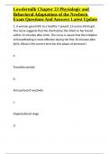 Lowdermilk Chapter 23 Physiologic and Behavioral Adaptations of the Newborn Exam Questions And Answers Latest Update&period;docx