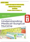  STUDY GUIDE for Davis Advantage for Understanding Medical-Surgical Nursing&comma; 7th Edition By Linda S&period; Hopper&comma; Paula D&period;&semi; Williams&comma; All Chapters 1 - 57&comma; Complete Newest Version