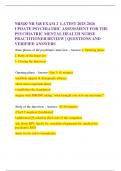 NR548&sol; NR 548 EXAM 2  LATEST 2025-2026 UPDATE PSYCHIATRIC ASSESSMENT FOR THE PSYCHIATRIC MENTAL HEALTH NURSE PRACTITIONER REVIEW &vert; QUESTIONS AND VERIFIED ANSWERS