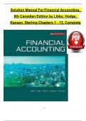 Solution Manual For Financial Accounting&comma; 8th Canadian Edition 2024&comma; by Libby&comma; Hodge&comma; Verified Chapters 1 - 13&comma; Complete Newest Version