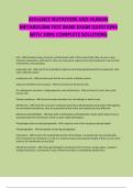ADVANCE NUTRITION AND HUMAN METABOLISM TEST BANK EXAM QUESTIONS WITH 100&percnt; CORRECT ANSWERS