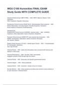 WGU C100 Humanities FINAL Study Guide