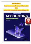Solution Manual For Managerial Accounting  for Horngren&rsquo;s Accounting&colon; The Managerial Chapters &lpar;14th Edition&rpar; &ndash; Chapters 1&ndash;9 Problem-Solving Guide Aligned with Tracie Miller-Nobles & Brenda Mattison