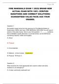 FIRE MARSHALS EXAM 1 2025&vert; BRAND NEW  ACTUAL EXAM WITH 100&percnt; VERIFIED  QUESTIONS AND CORRECT SOLUTIONS&vert;  GUARANTEED VALUE PACK&vert; ACE YOUR  GRADES&period;