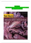TEST BANK AN INTRODUCTION TO BRAIN AND BEHAVIOUR 6TH EDITION BRYAN KOLB ALL CHAPTERS COMPLETE&comma;A &plus; RATED AND 100&percnt; VERIFIED&period;