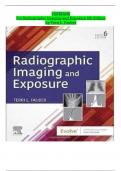 Radiographic Imaging and Exposure 6th Edition by Terri L&period; Fauber Test Bank