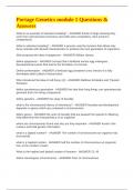 Portage Genetics module 1 Questions & Answers