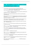 COL 103 Midterm Review QUESTIONS & ANSWERS&lpar;SCORED A&plus;&rpar;