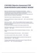 C100 WGU Objective Assessment FOR EXAM REVISION GUIDE NEWEST REVIEW