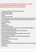 Exam 4&colon; NURS 660 &sol; NURS660 Exam 5 &lpar;New Update 2025 &sol; 2026&rpar;  Psychopharmacology and Advanced Mental Health&comma;  Questions and Verified Answers&comma; 100&percnt; &lpar;Maryville&rpar;