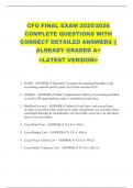 CFO FINAL EXAM 2025&sol;2026  COMPLETE QUESTIONS WITH  CORRECT DETAILED ANSWERS &vert;&vert;  ALREADY GRADED A&plus;  <LATEST VERSION> 