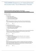 Test Bank for Essentials of Human Diseases and Conditions&comma; 7th Edition by Margaret Schell Frazie