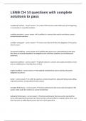 LENB CH 14 questions with complete solutions to pass