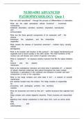 NURS 6501 ADVANCED  PATHOPHYSIOLOGY  Quiz 1 