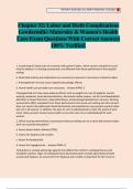 Chapter 32&colon; Labor and Birth Complications Lowdermilk&colon; Maternity & Women's Health Care Exam Questions With Correct Answers 100&percnt; Verified&period;