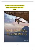 TEST BANK FOR Managerial Economics&comma; 9th Edition William F&period; Samuelson&comma; Stephen G&period; Marks&comma; Jay L&period; Zagorsky All Chapters &vert;&vert;Complete A&plus; Guide