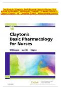 Test Bank for Clayton's Basic Pharmacology for Nurses 18th Edition by Michelle J&period; Willihnganz&comma; Samuel L&period; Gurevitz & Bruce D&period; Clayton ISBN 9780323550611 Chapter 1-48 &vert; Complete Guide A&plus;
