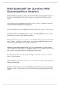 IHSA Basketball Test Questions With Guaranteed Pass Solutions&period;