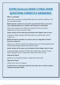 ASTRO &lpar;Science&rpar; EXAM 3 FINAL EXAM  QUESTIONS CORRECTLY ANSWERED