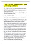 Col 103 Midterm Review QUESTIONS & ANSWERS&lpar;SCORED A&plus;&rpar; 