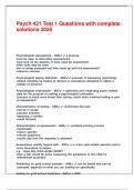 Psych 421 Test 1 Questions with complete solutions 2025&period;