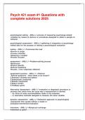 Psych 421 exam -1 Questions with complete solutions 2025&period;