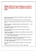 ENMU CDIS 421 Neuro Midterm and Final Exam Questions with complete solutions 2025&period;