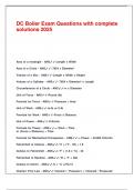 DC Boiler Exam Questions with complete solutions 2025&period;