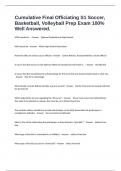 Cumulative Final Officiating S1 Soccer&comma; Basketball&comma; Volleyball Prep Exam 100&percnt; Well Answered&period;