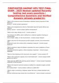 FIREFIGHTER HAZMAT OPS TEST FINAL EXAM - 2025 Newest updated Recently testing real exam questions &vert;Comprehensive Questions and Verified Answers &vert;already graded A&plus;