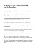 AVMG 4200 Exam 2 questions with verified solutions