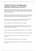NASM CPT Exam 7th Edition Prep Questions With Answers Scored A&plus;&period;