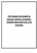 TEST BANK FOR DARBY & WALSH: DENTAL HYGIENE: THEORY AND PRACTICE, 5TH EDITION