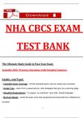 NHA CBCS Exam Test Bank with 500&plus; Practice Qs & Ans to Pass the Exam &lpar;2026 &sol; 2027&rpar; 100&percnt; Verified