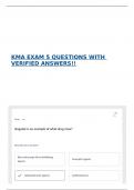 KMA EXAM 5 QUESTIONS WITH VERIFIED ANSWERS&excl;&excl;