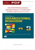 Solution Manual - Essentials of Organizational Behaviour&comma; 3rd Canadian Edition by Robbins&comma; Judge & Breward All 1-14 Chapters Covered &comma;Latest Edition