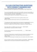 CLC-222 CONTRACTING QUESTIONS WITH CORRECT ANSWERS 2025