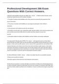 Professional Development 206 Exam Questions With Correct Answers&period;