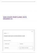 GNA EXAM MARYLAND 2025 GRADED A&plus;