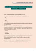 SCI 225 Final Exam Questions With Correct Answers 100&percnt; Verified&period;