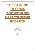 TEST BANK FOR FINANCIAL ACCOUNTING FOR MBAS 8TH EDITION BY EASTON