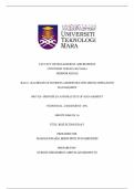 MGT420 Individual Assignment Self Reflection Essay&vert;Latest Update with complete solution-Universiti Teknologi Mara
