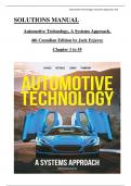 Solution Manual For Automotive Technology&comma; A Systems Approach&comma; 4th Canadian Edition by Erjavec