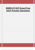 SHRM CP&sol;SCP Exam Prep 2025 Practice Questions