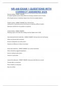 NR 446 EXAM 1 QUESTIONS WITH CORRECT ANSWERS 2025